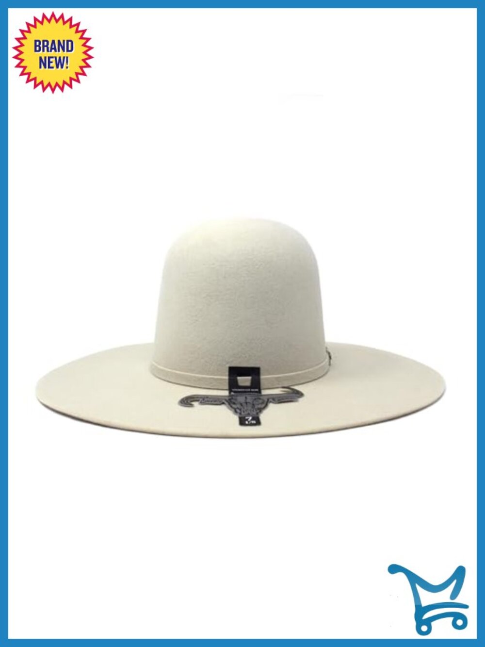 6X Wool Felt Open Crown Western Cowboy Hat with Box